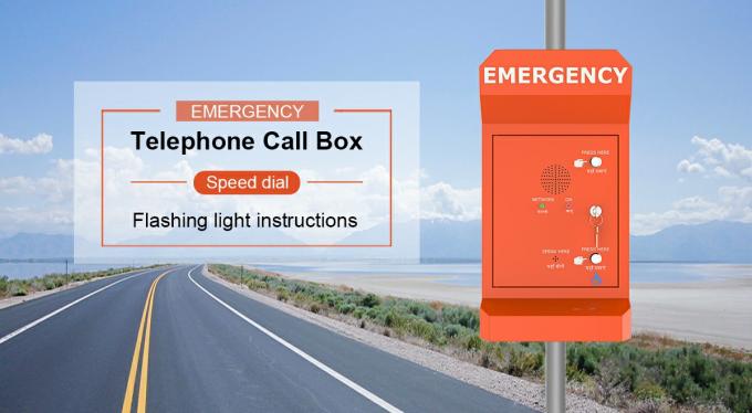 Telefone de emergência da borda da estrada/estrada