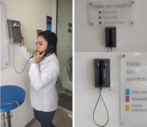 Últimas notícias da empresa sobre Telefone resistente do vândalo de JR201-FK instalado no banco local de México