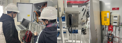 Últimas notícias da empresa sobre Coordenador técnico Debugging Telephone Set no guindaste no porto