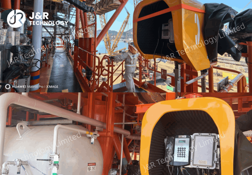 Últimos blogs da empresa sobre J&R Technology Destaques Telefone à Prova de Explosão JREX106 e Cabine com Redução de Ruído JR-TH-01 para Plataformas de Petróleo Offshore Africanas