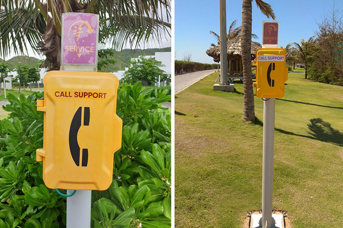 Últimas notícias da empresa sobre O telefone à prova de intempéries do JÚNIOR é instalado em pontos cênicos em Tailândia para fornecer uma comunicação da emergência para turistas e pessoal