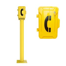 Bom preço. Telefone industrial amarelo anti-vándalo, à prova de intempéries, com posto e fechadura on-line