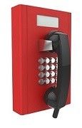 Bom preço. Telefone VoIP robusto cinza ou vermelho para montagem em parede para serviço hospitalar/bancário on-line