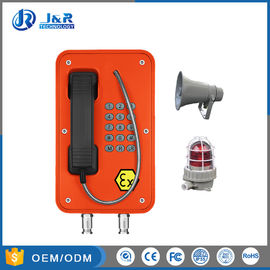 Bom preço. Telefone à prova de explosões industrial com o teclado numérico completo áspero alaranjado 6KG on-line