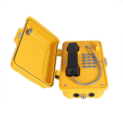 Rubber Keypad SIP2.0 Military Emergency Phone 90db With Cover Lock