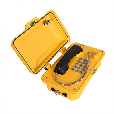 Rubber Keypad SIP2.0 Military Emergency Phone 90db With Cover Lock
