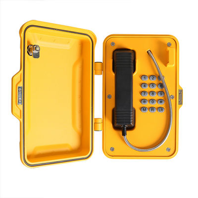 Rubber Keypad SIP2.0 Military Emergency Phone 90db With Cover Lock