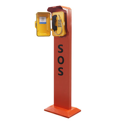 Bom preço. Telefone de emergência à prova de intempéries com suporte em pilar, liga de alumínio, FCC IP65 on-line