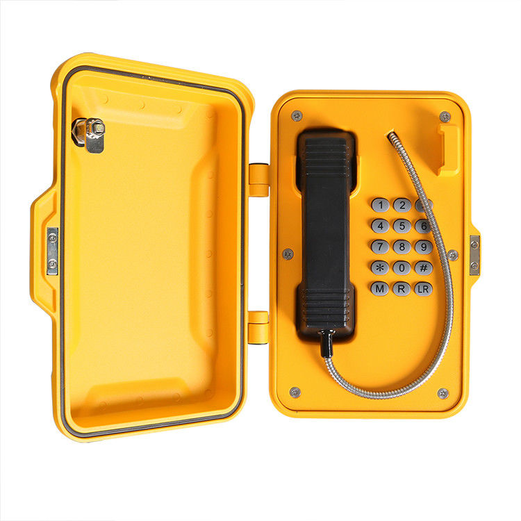 Rubber Keypad SIP2.0 Military Emergency Phone 90db With Cover Lock