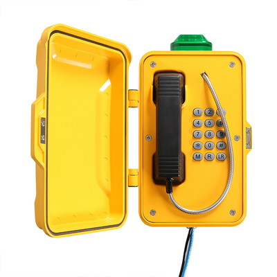 Bom preço. Telefone impermeável de alumínio do túnel da liga IP67 com luz do alarme on-line