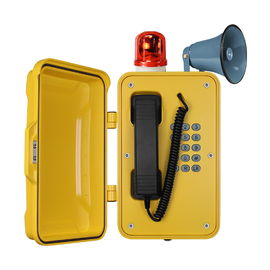 Bom preço. Telefone industrial resistente da transmissão IP67 com baliza e lâmpada de piscamento on-line
