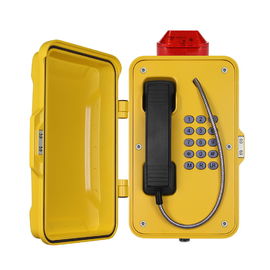 Bom preço. Telefone análogo resistente do à prova de água à prova de intempéries com lâmpada de piscamento on-line