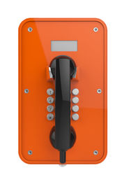 Telefone à prova de intempéries industrial alaranjado com exposição do LCD e o monofone áspero