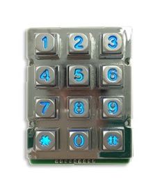 Bom preço. O luminoso azul áspero liga de zinco 12 fecha o teclado numérico com Pin 9 on-line