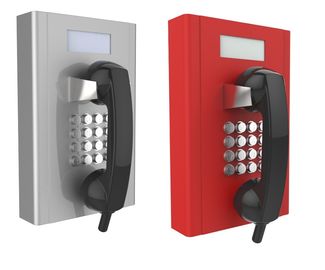 Analógico resistente cinzento ou vermelho personalizado/telefone do SORVO com exposição do LCD