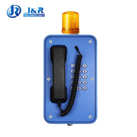 Telefone à prova de intempéries industrial durável com luz de piscamento e cabo esticado