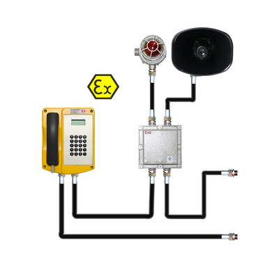 qualidade Telefone à prova de explosão IP com som e luz para exploração de petróleo / área perigosa da indústria química fábrica