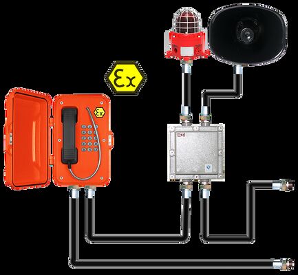 Telefone para Bombeiros IP67 85dbA com Alumínio Fundido para Ambientes Industriais Perigosos