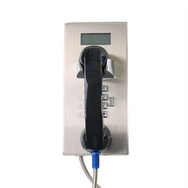 Bom preço. Telefone à prova de vandalismo montado na parede, telefone analógico resistente com visor LCD on-line