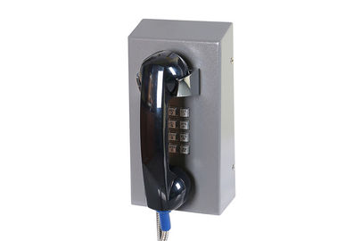 Telefone de aço laminado da visitação da prisão, material do ABS do telefone da cadeia com cabo blindado