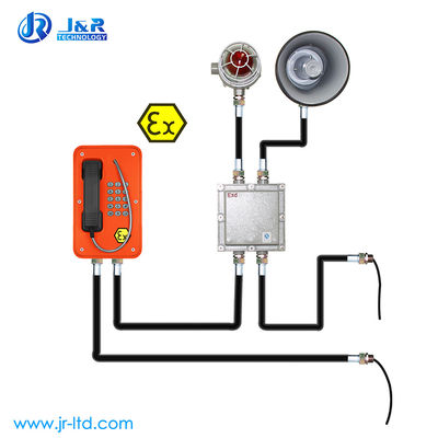 Bom preço. Telefones de Radiodifusão ATEX Hotline IP67 Analógicos Com Sinalizador EX Horn on-line