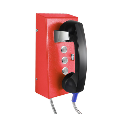 Bom preço. Três botões de discagem de velocidade resistente a vandalismo telefone de emergência chamada para prisão / hospital / aeroporto on-line